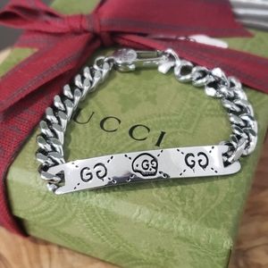 100%Authentic Gucci Ghost Chain Bracelet in silver 20CM Excellent Condition